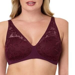 Bali Breathe Cotton Modal Wireless T-Shirt Bra Midnight Rouge